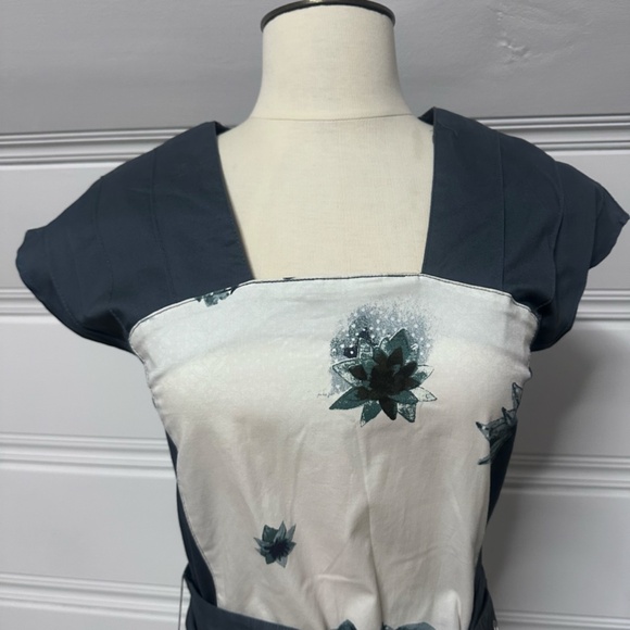 Skunkfunk Blue Floral Belted dress - Picture 2 of 6